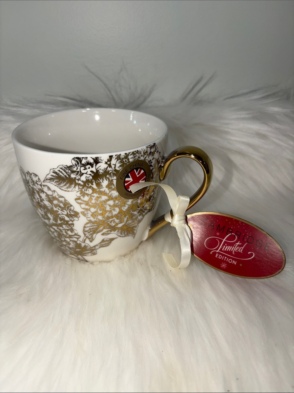 Cambridge Limited Edition Gold Floral Porcelain Mug